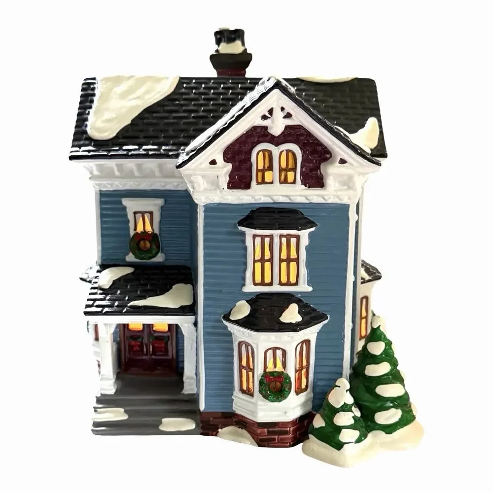 Vintage 1994 Dept 56 “GLENHAVEN HOUSE” Snow Village Lighted Handpainted Org Box